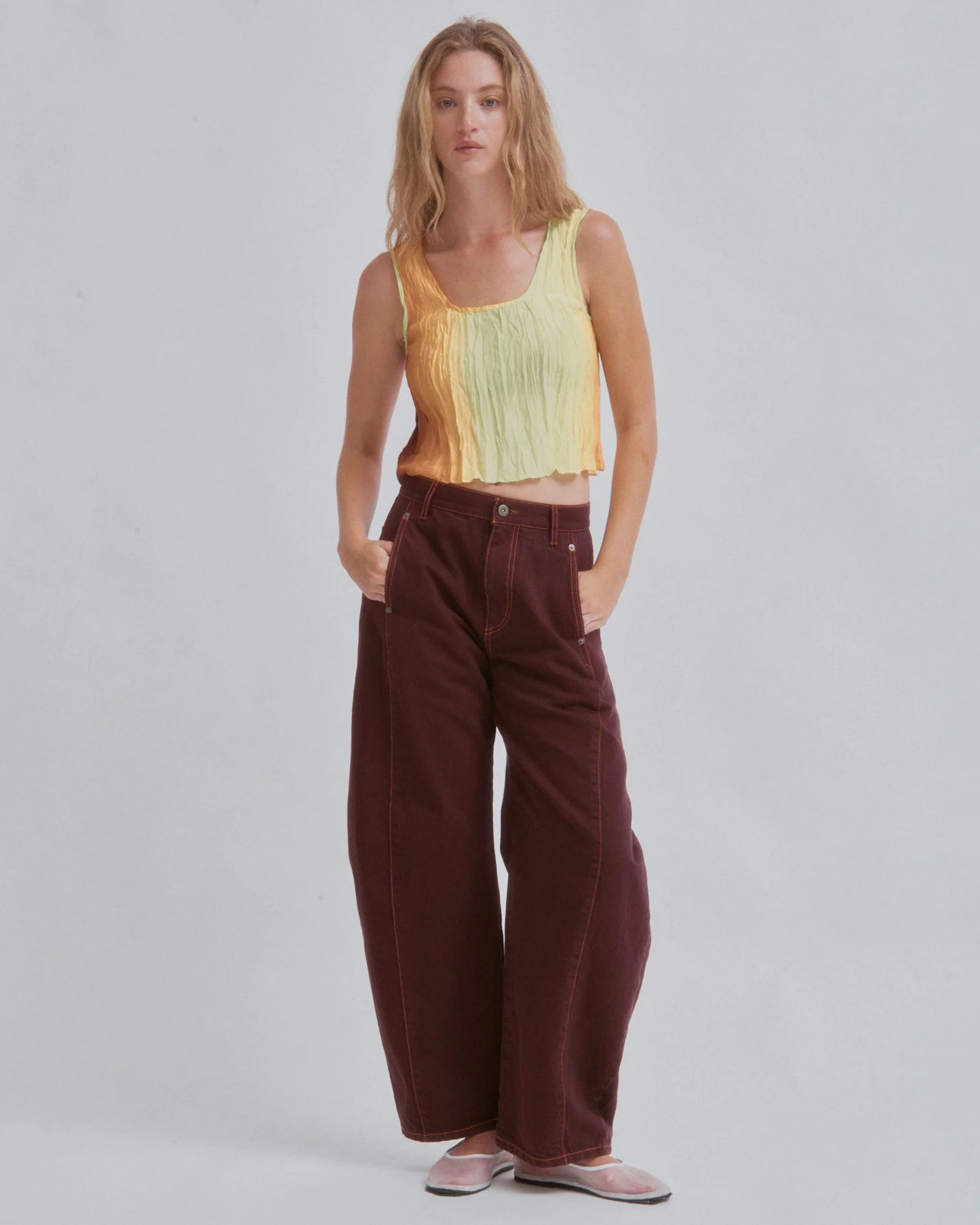 Barrel Denim in Sangria