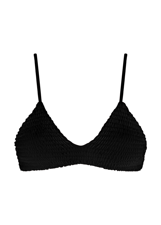 Napali Smocked Top- Black