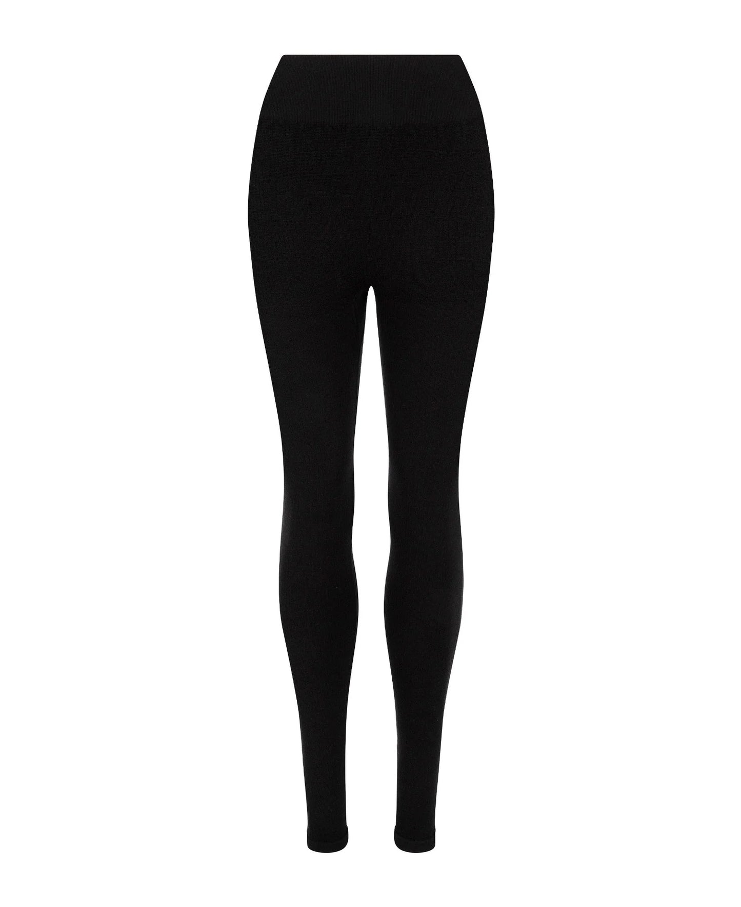 Classic Wool Rib Leggings Black