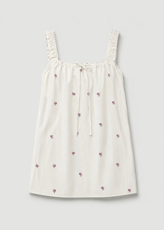 Bow Dress Floral Stripe