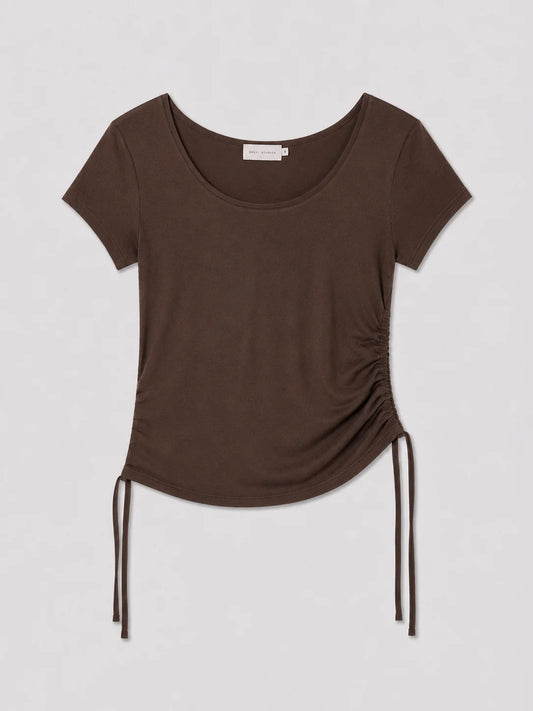 Draw Side Tee Brown