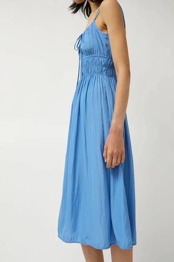 Gabriela Amalfi Blue Silky Dress - Blue