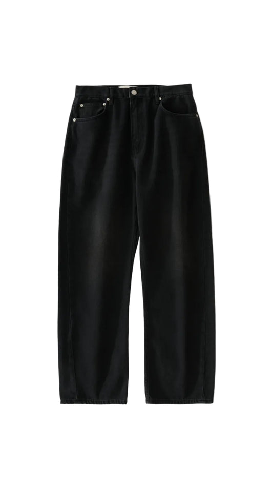 Denjo Straight Leg Denim - Washed Black