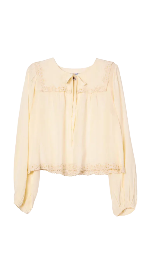 Jona Cream Silk Top