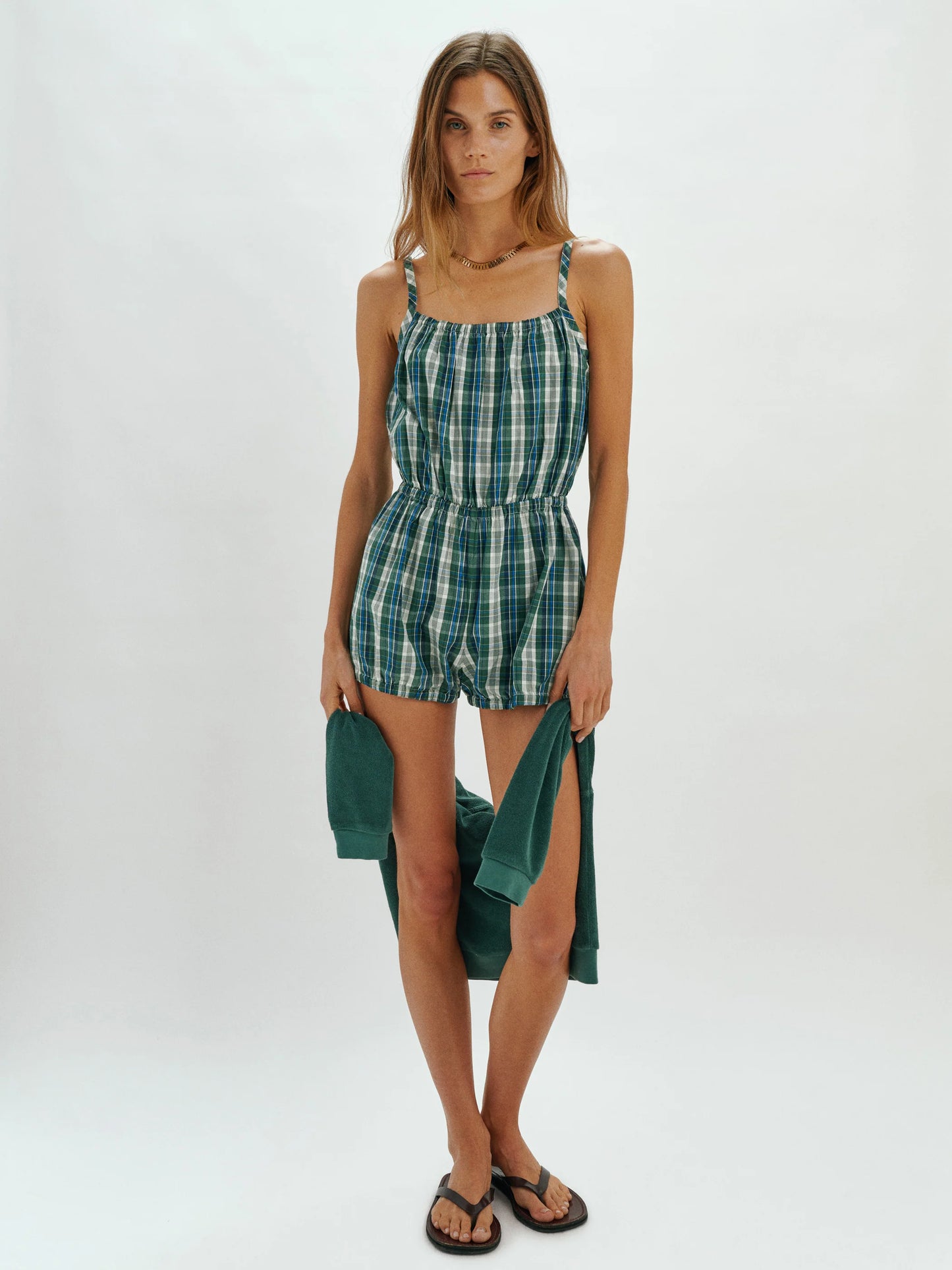 Dassia Romper in Cotton Poplin- Ivy Multi