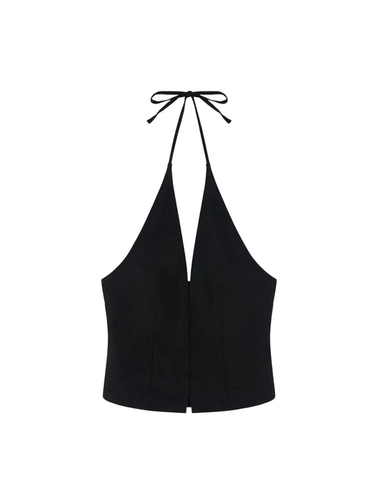 Close Halter Top - Black