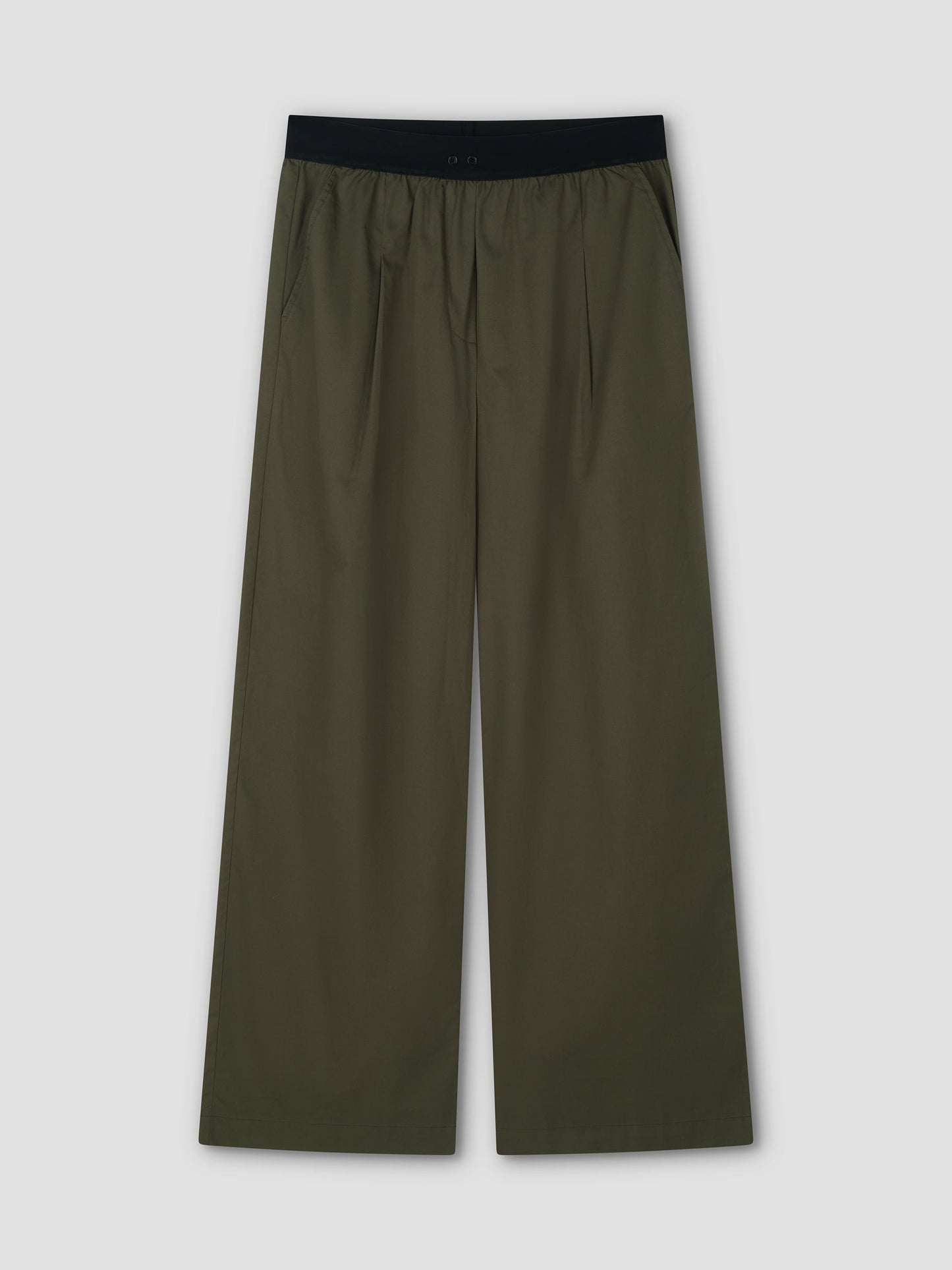 Contrast Waist Pant- Olive