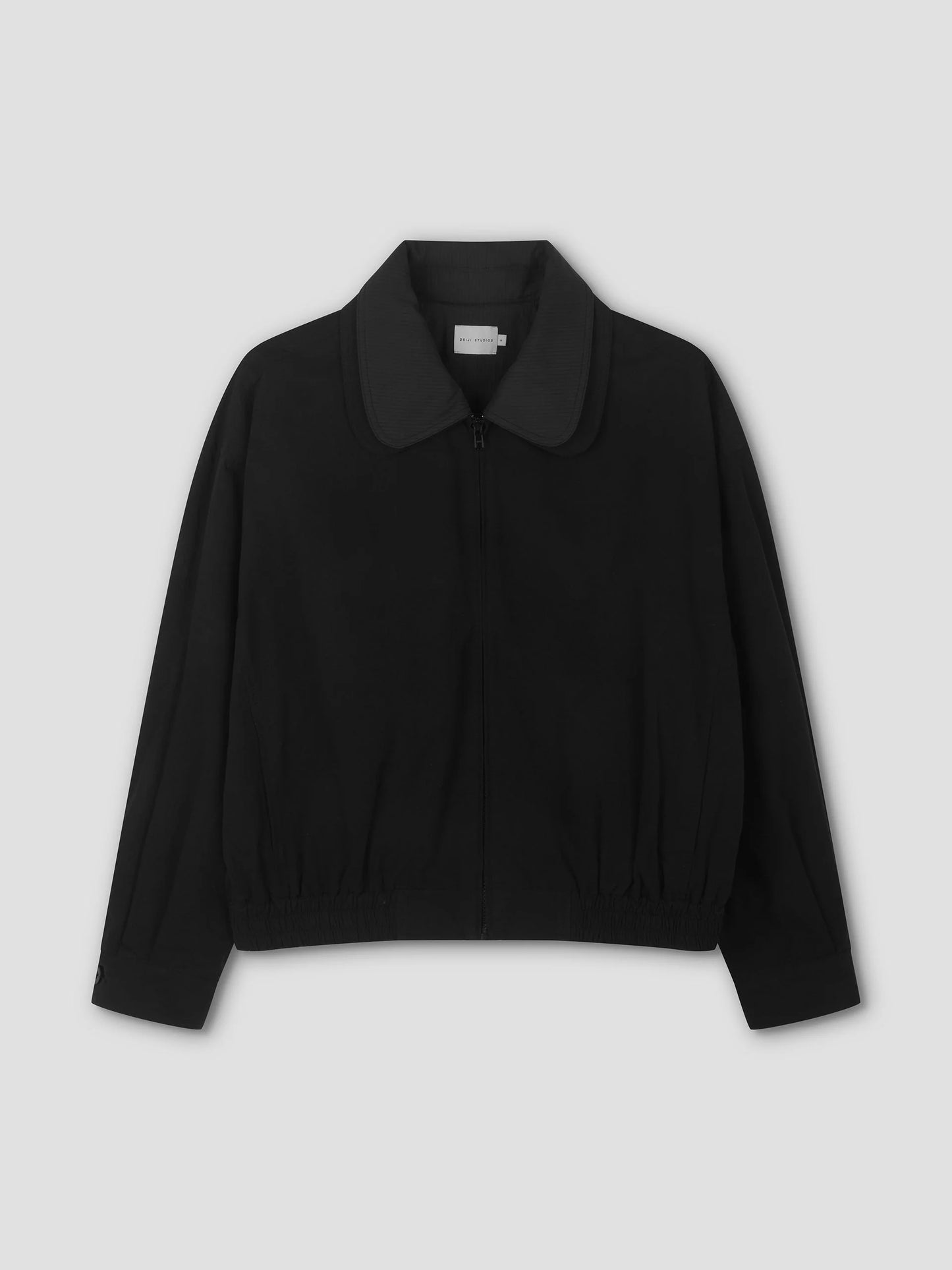 Collared Zip Jacket- Black Contrast