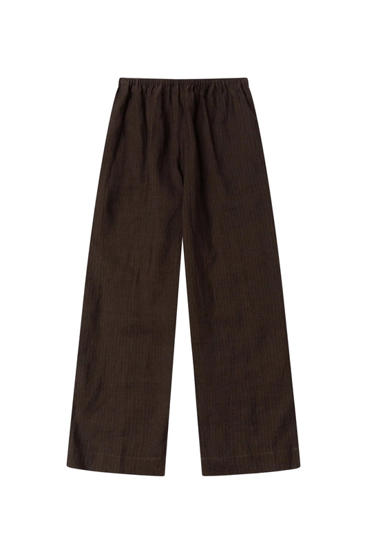Ease Trouser - Brown Black Stripe