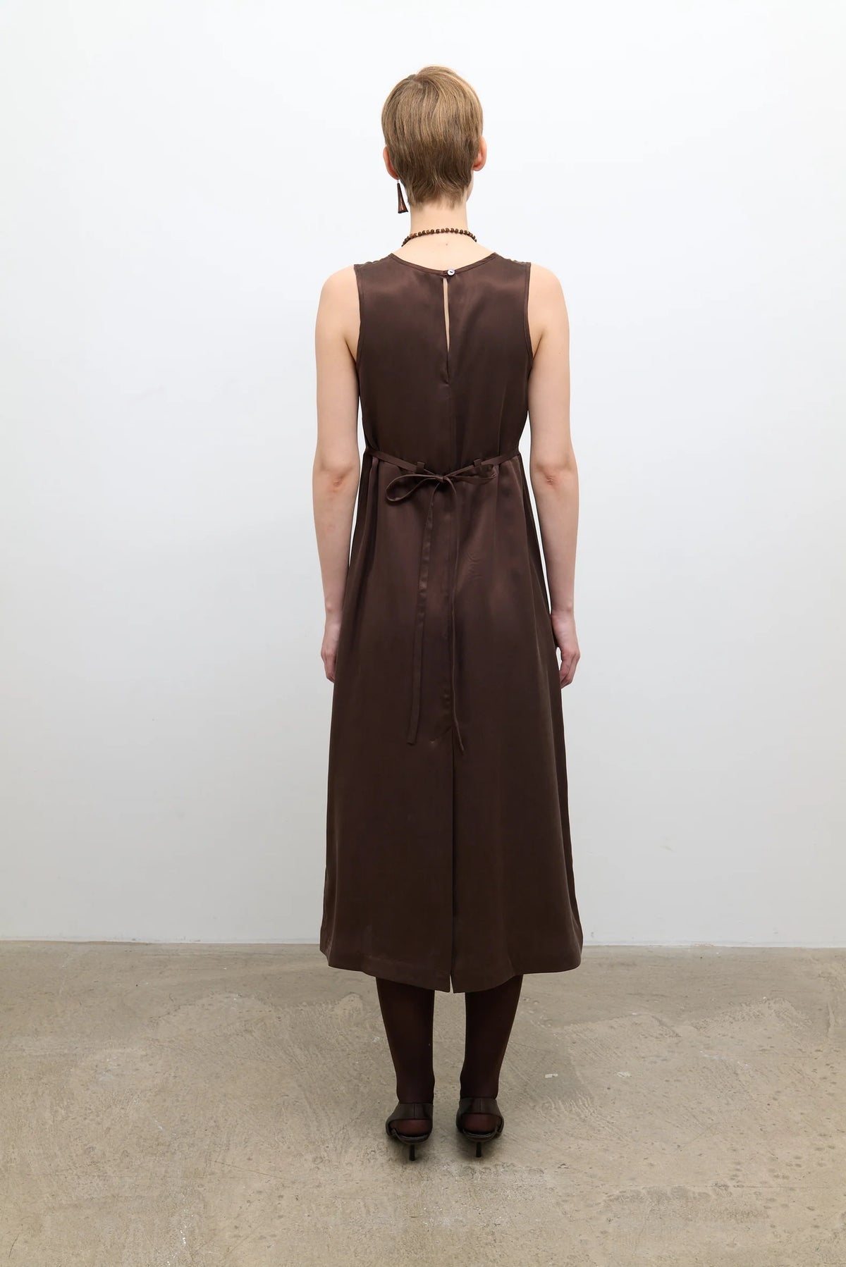 SANDWASHED SATIN ERIKA DRESS