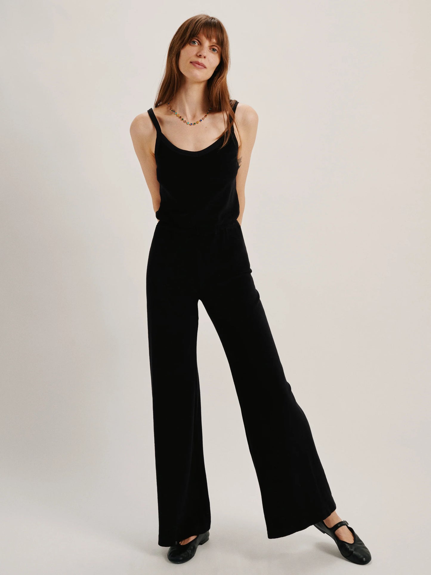 Elma Jumpsuit in Terry - Black