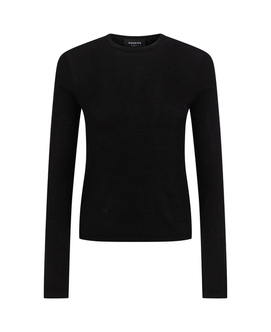 Essentials Long Sleeve Top - Black