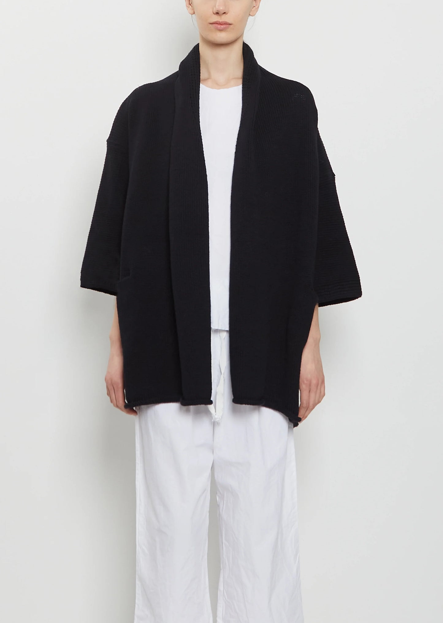 Shawl Cardigan - Black - OS
