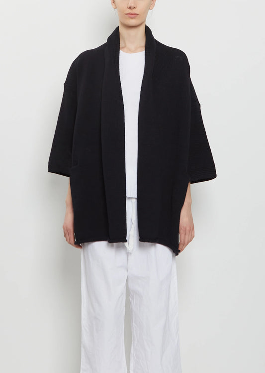 Shawl Cardigan - Black - OS