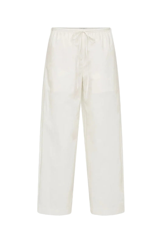 Fine Rouleau Crop Pants - White