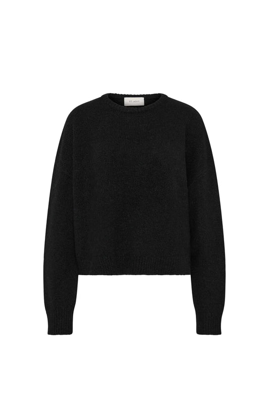 Cropped Sweater- Black