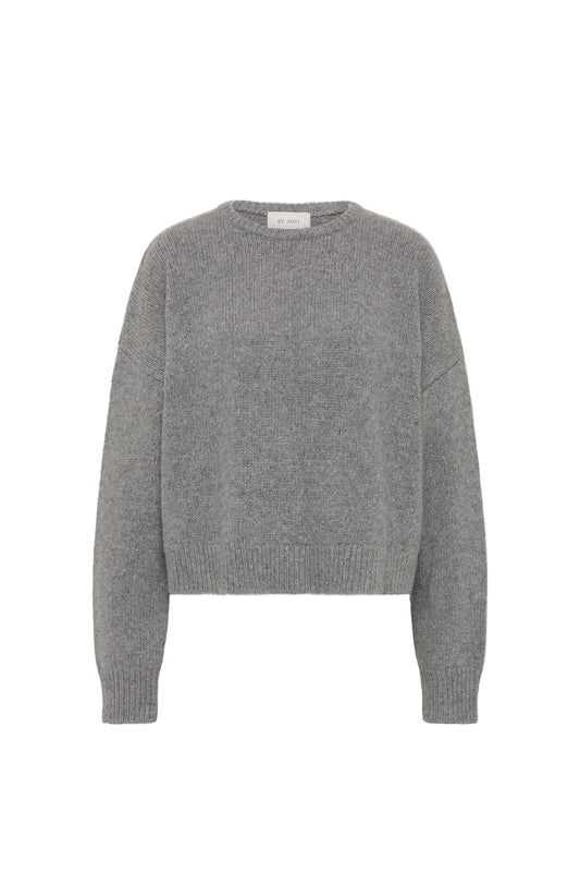 Cropped Sweater- Concrete