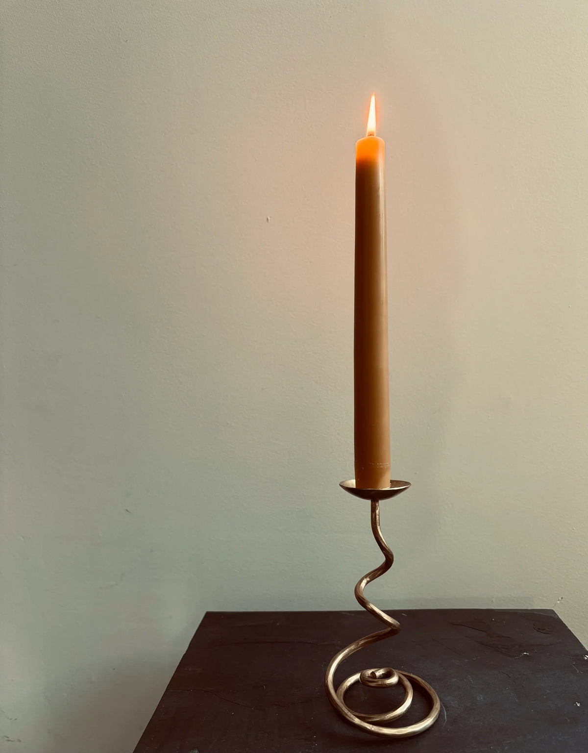 Brass Spiral Candlestick