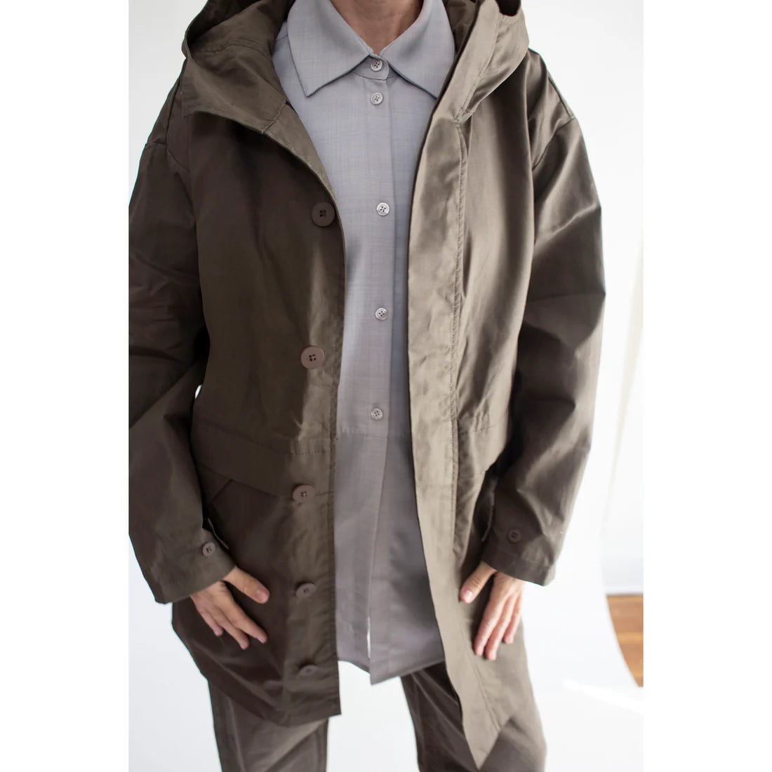 Oversized Andover Jacket (Brown)