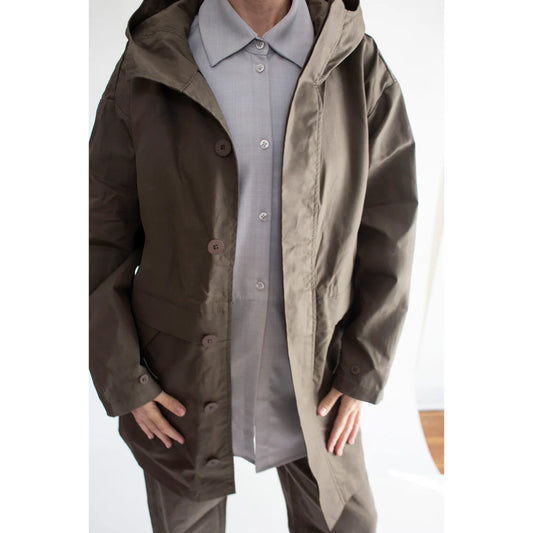 Oversized Andover Jacket (Brown)