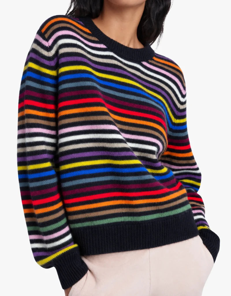 Kismet Jumper in Black Multi Stripe