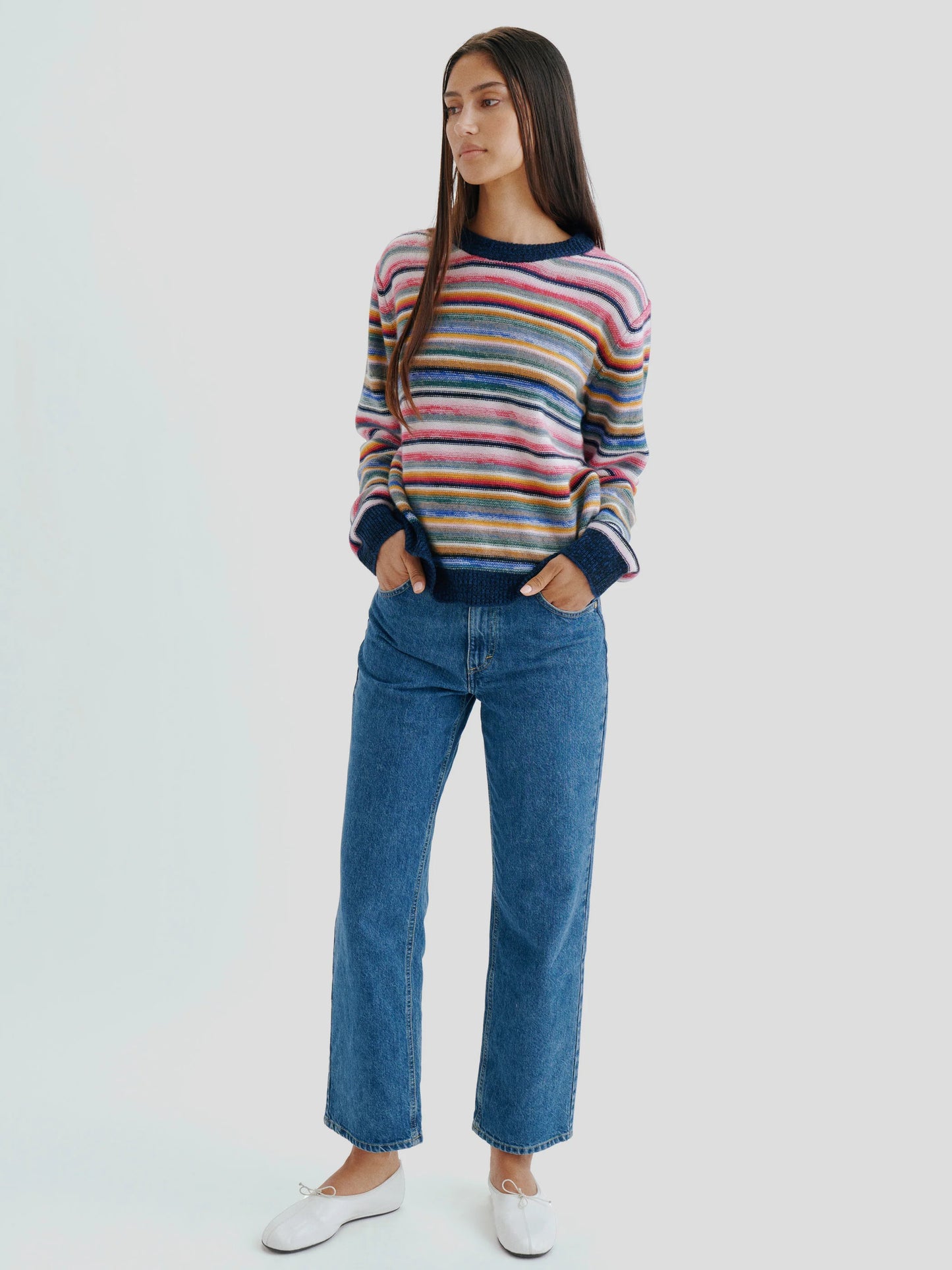 Kismet Sweater in Cashmere - Marled Multi