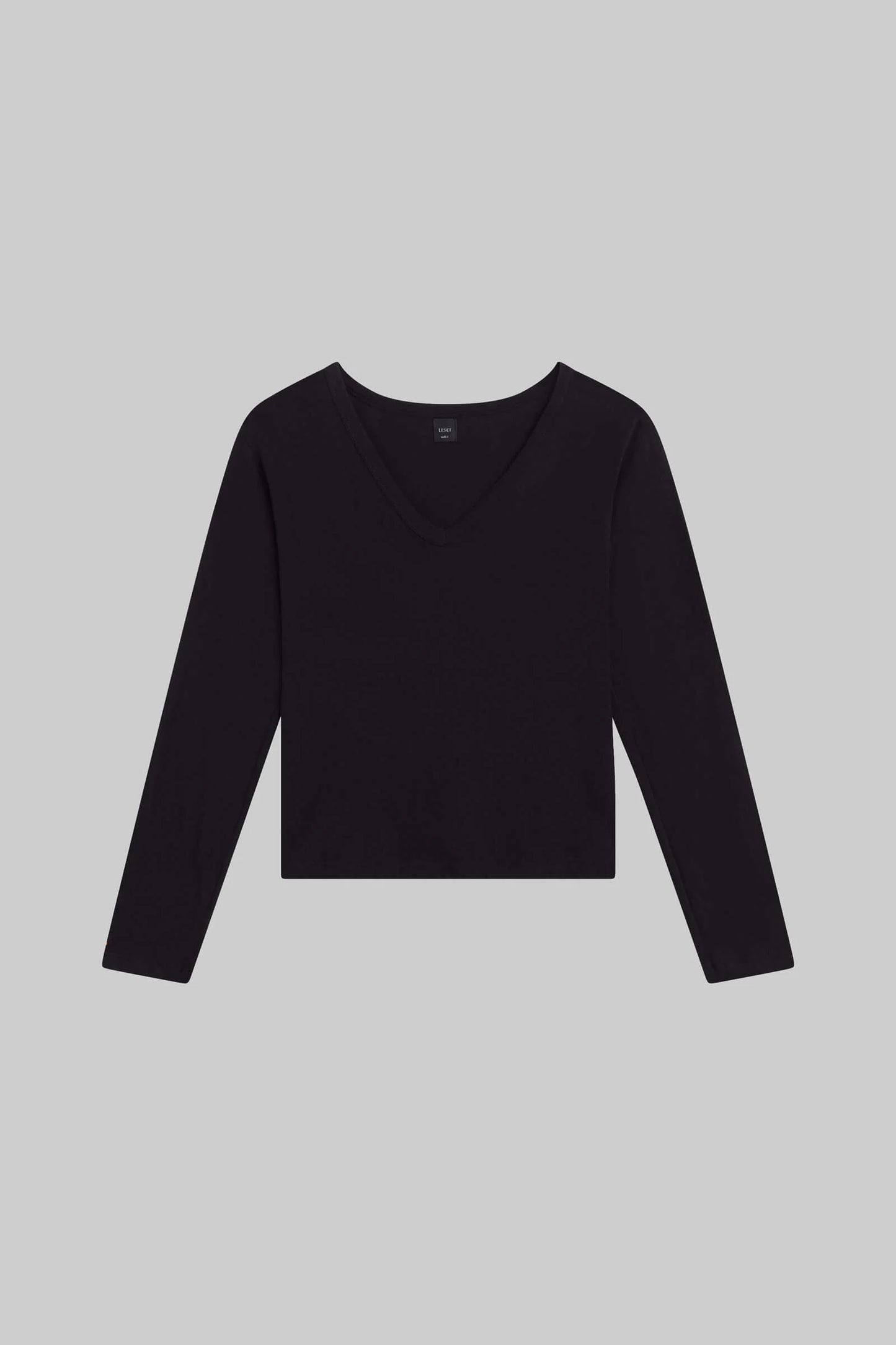 Laura V Neck Long Sleeve - Black