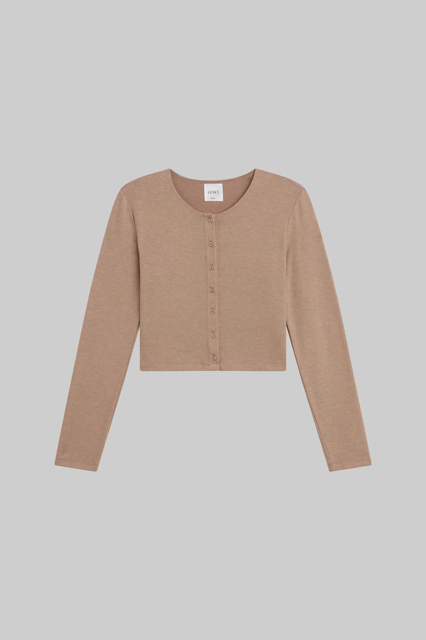 Lauren Crop Cardigan- Sable