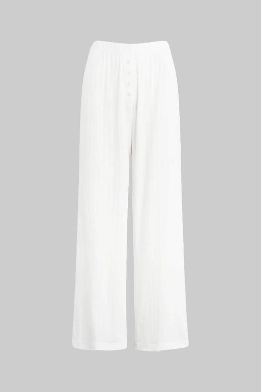 Pointelle Boxer Pant - White