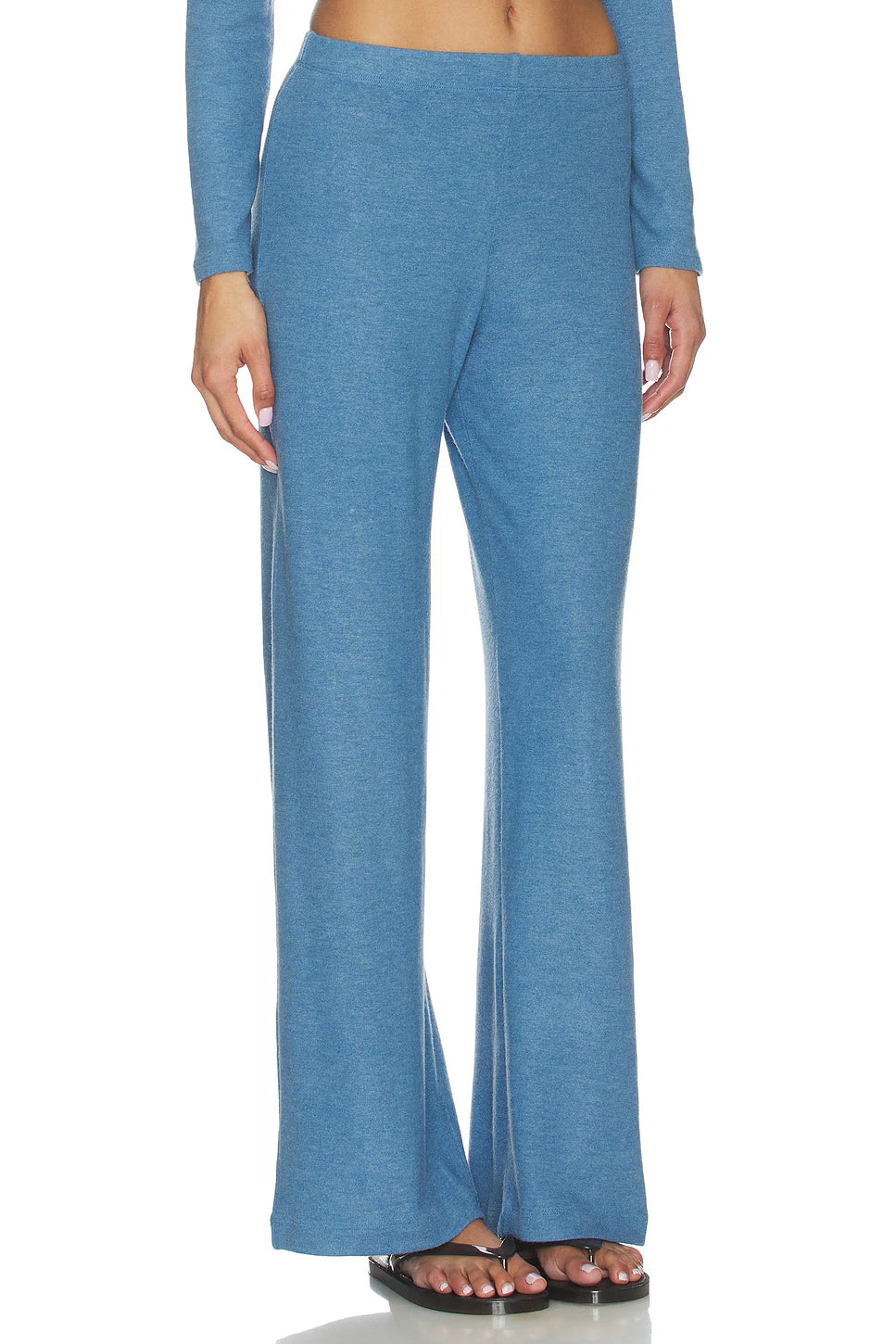 Lauren Wide Leg Pant - Bleuet Melange