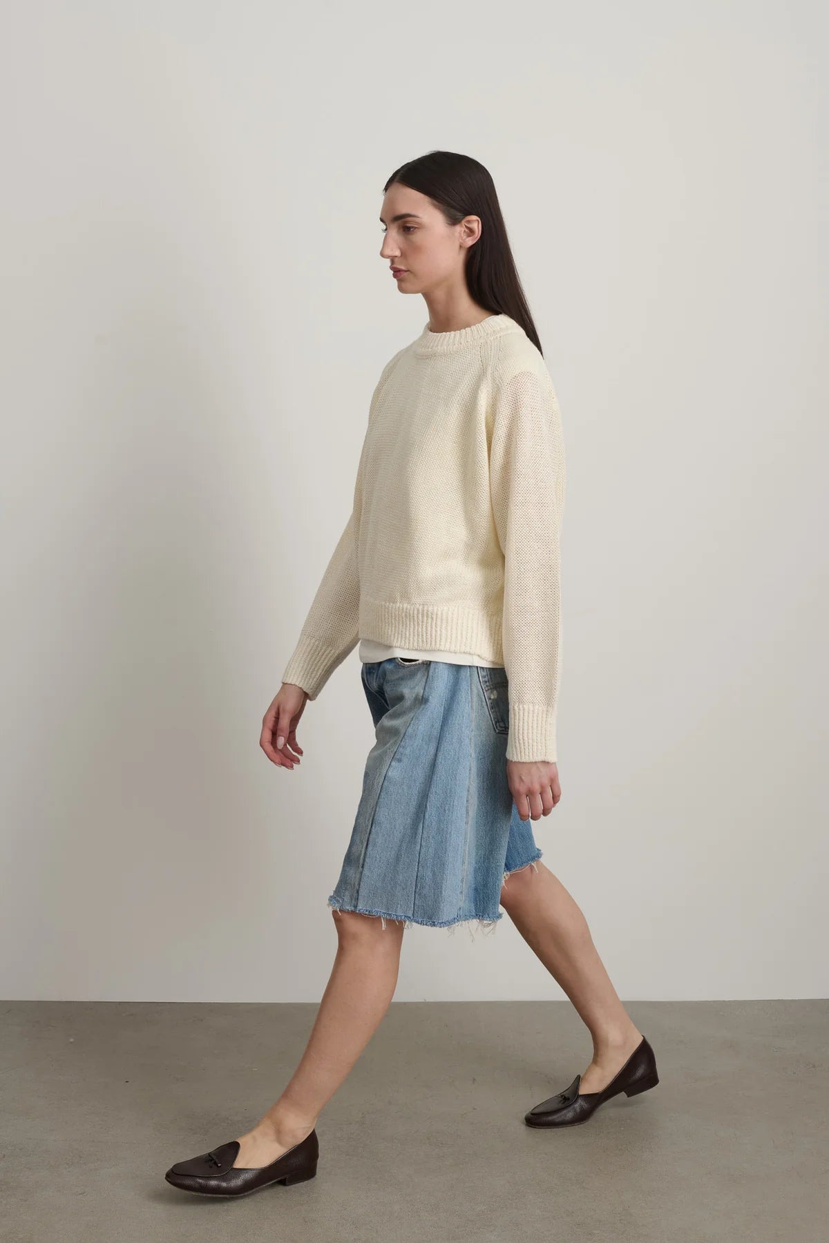 Lind KNit Crew Ecru