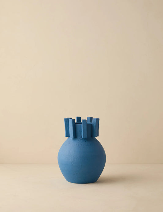 Trails Vase Blue Crackle