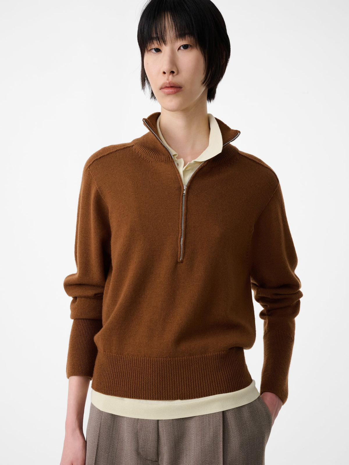 Maren Knit Polo - Camel