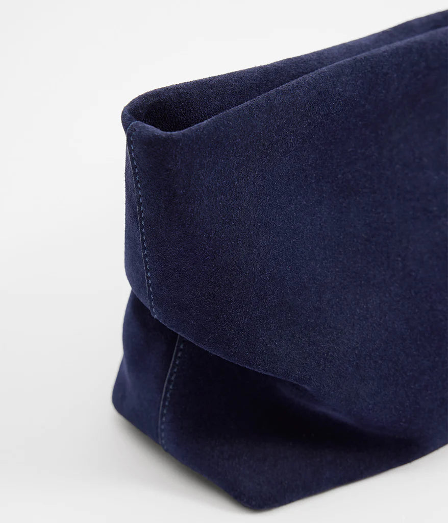 Nina Clutch - Suede Deep Sea