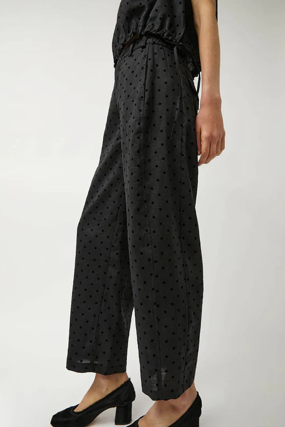 Justin Pant in Black Dot Linen