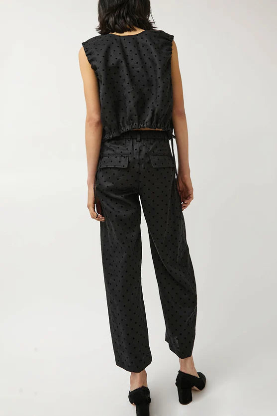 Justin Pant in Black Dot Linen