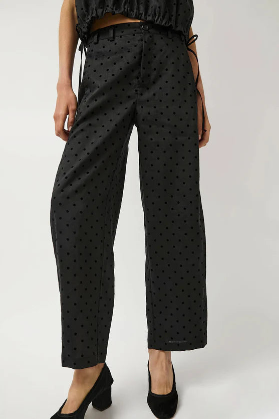 Justin Pant in Black Dot Linen