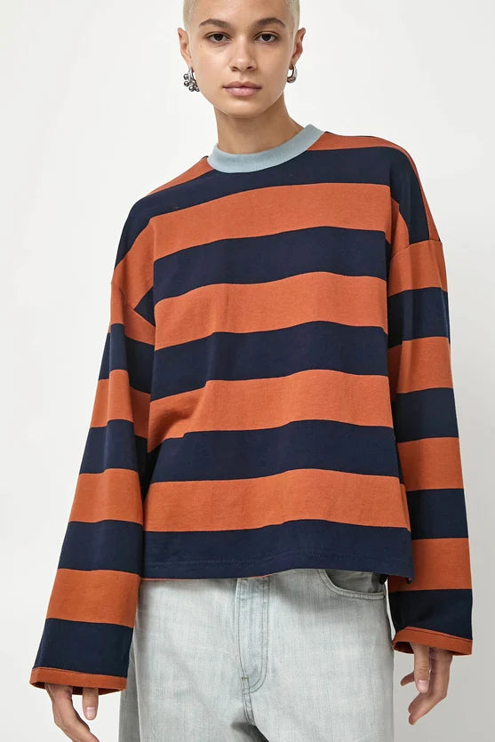 Nora Top in Rust Stripe