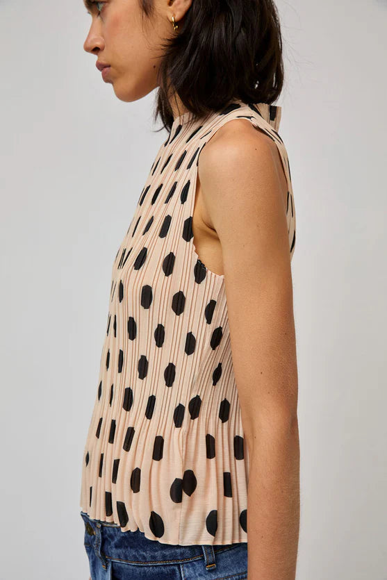 Rae Tank in Cream Dot