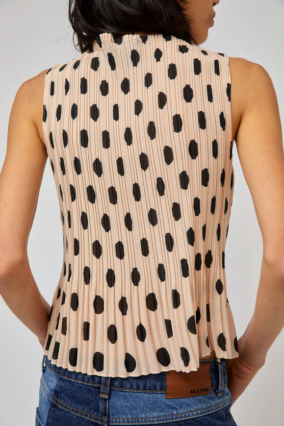 Rae Tank in Cream Dot