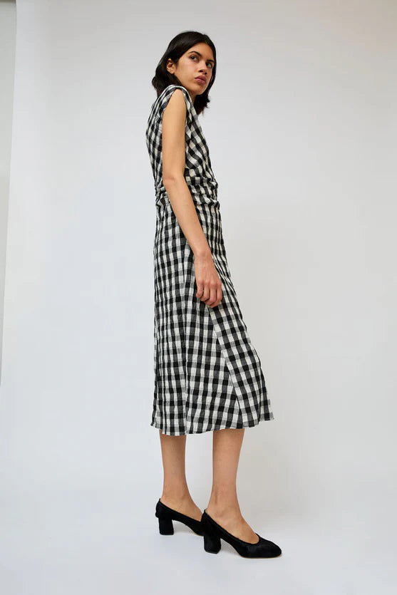 Rochelle Dress in Black and White Gingham