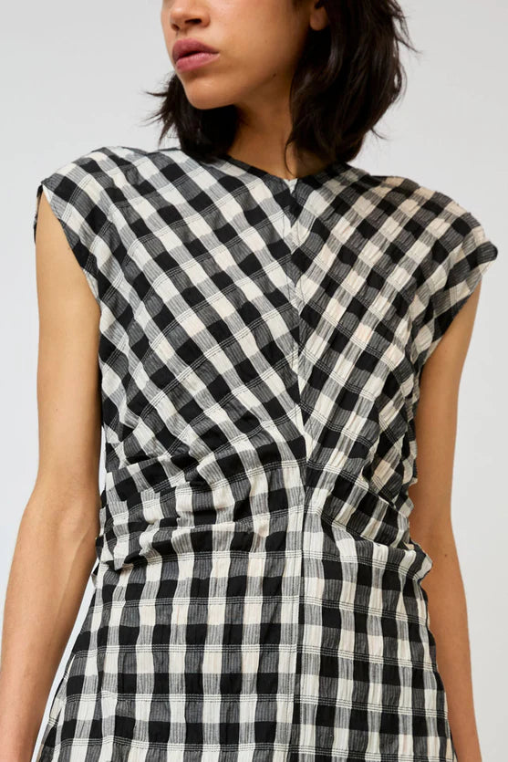 Rochelle Dress in Black and White Gingham