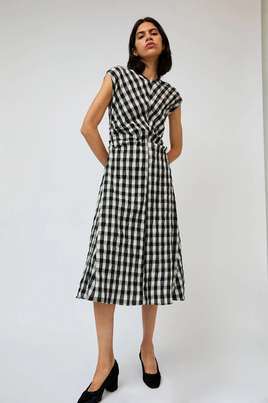 Rochelle Dress in Black and White Gingham