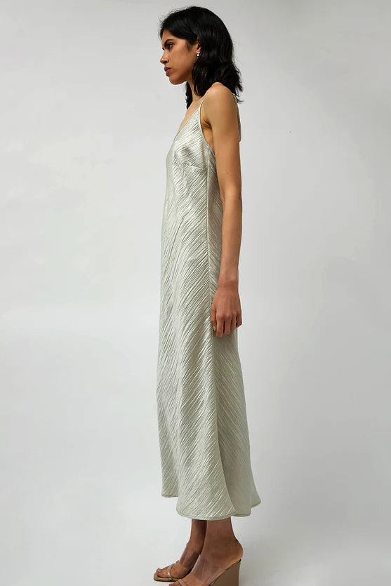Elle Slip Dress-SIlver