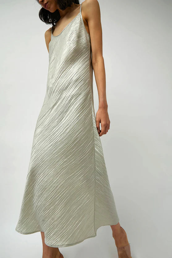 Elle Slip Dress-SIlver