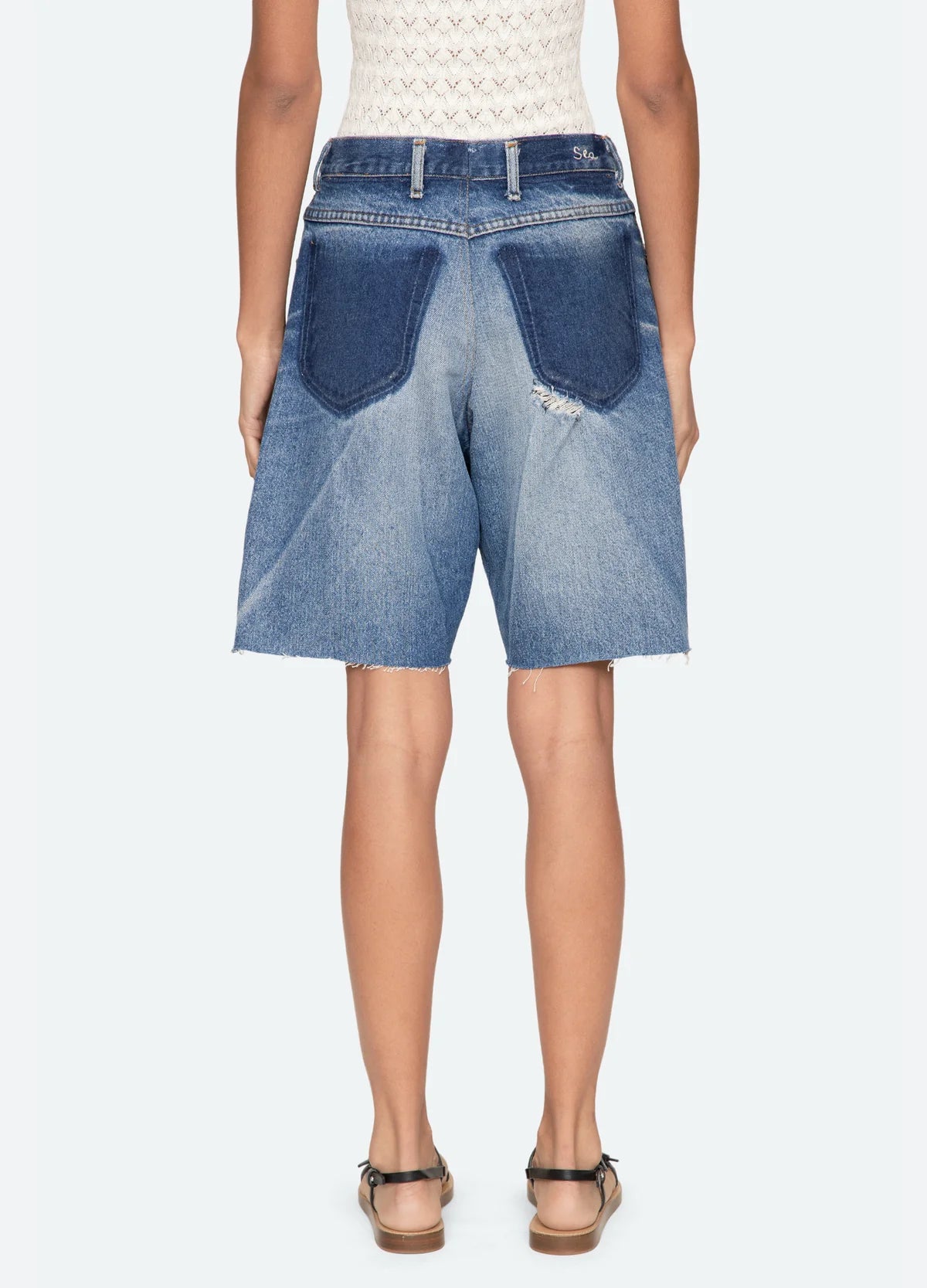 Milene Denim Knee Shorts