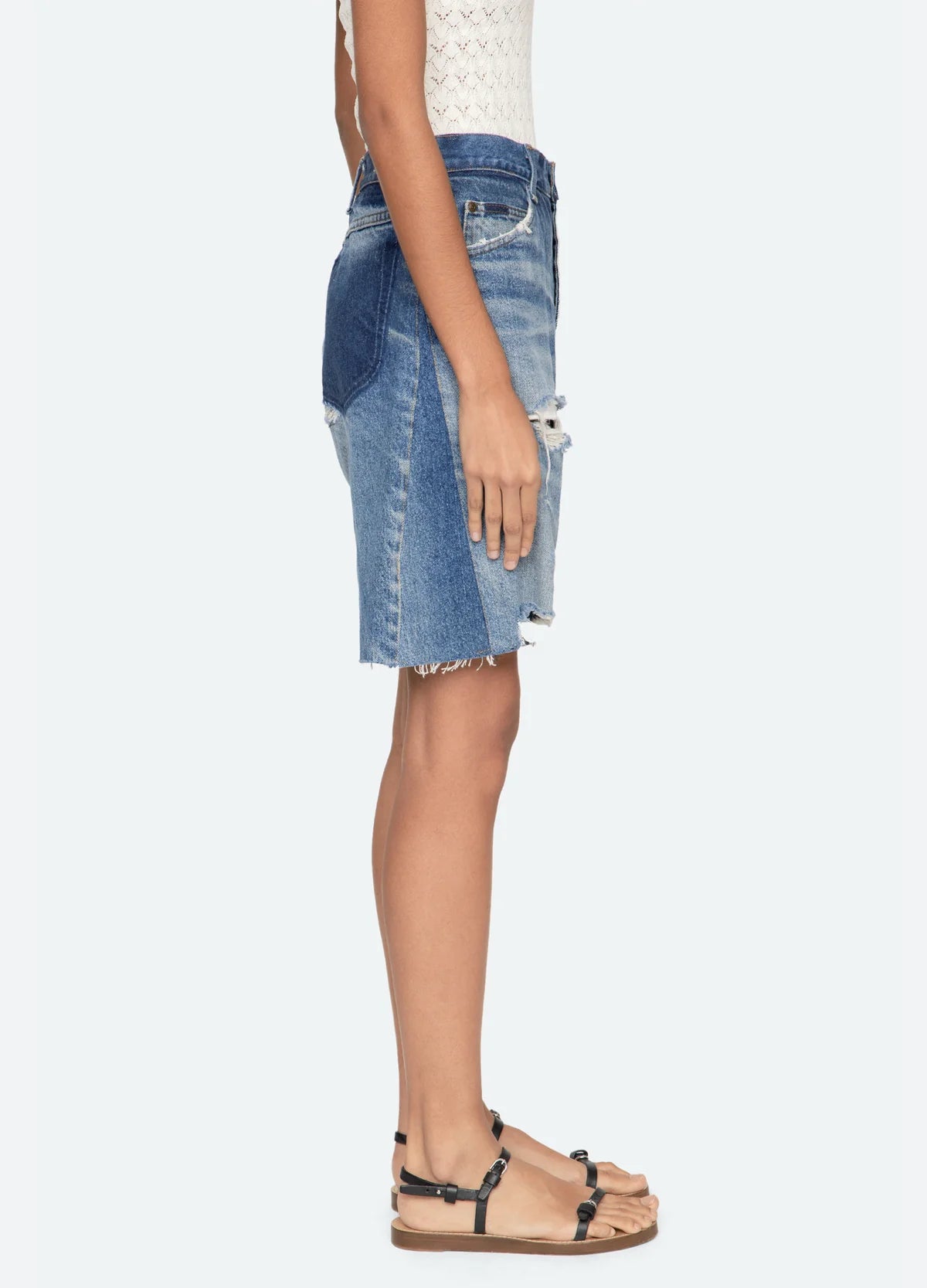 Milene Denim Knee Shorts
