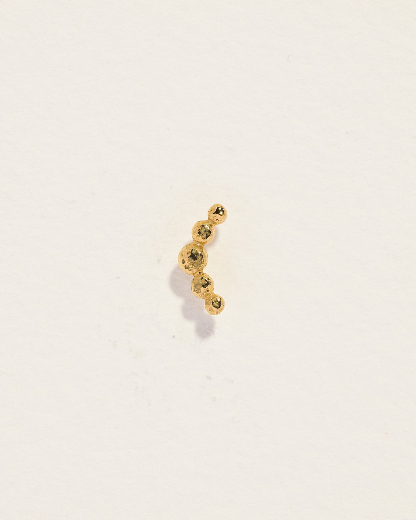 Molten Crescent Solid Single Stud Earring
