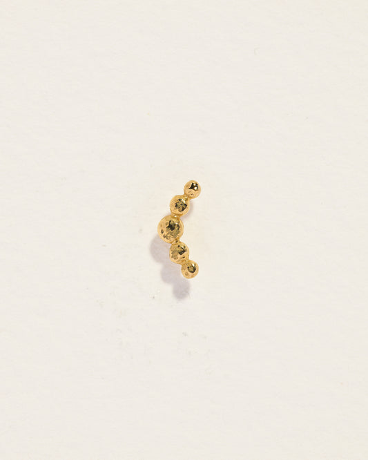 Molten Crescent Solid Single Stud Earring