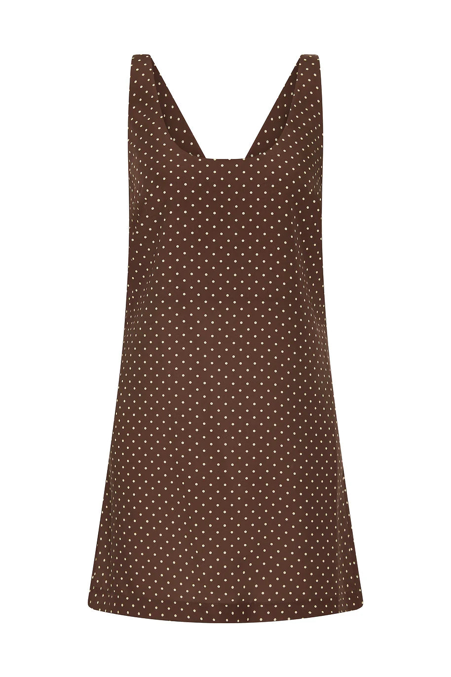 Evie Polka Dot Minidress - Chocolate Vanilla